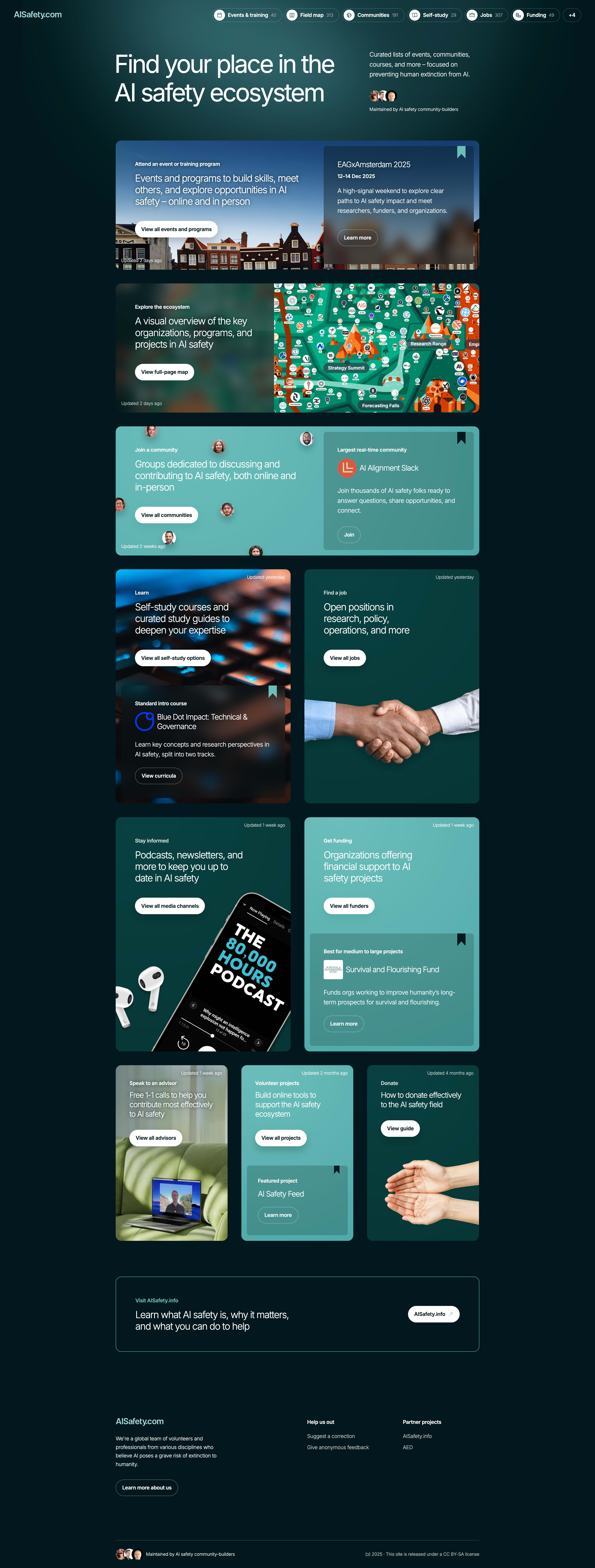 Screenshot of the new site