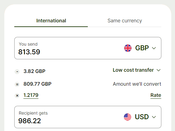 A screenshot of a currency account

Description automatically generated