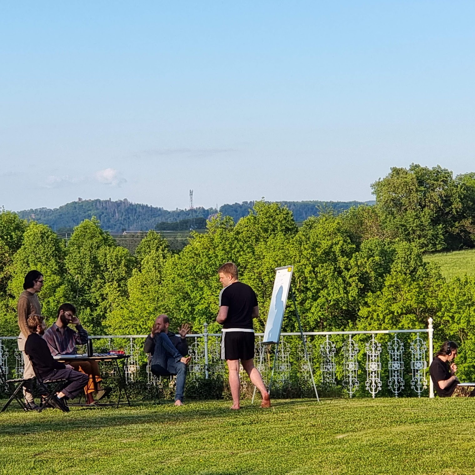 a whiteboard session in the beautiful czech countryside