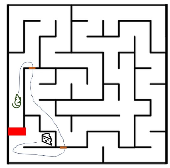 A maze with a path to a cheese and a fish

AI-generated content may be incorrect.