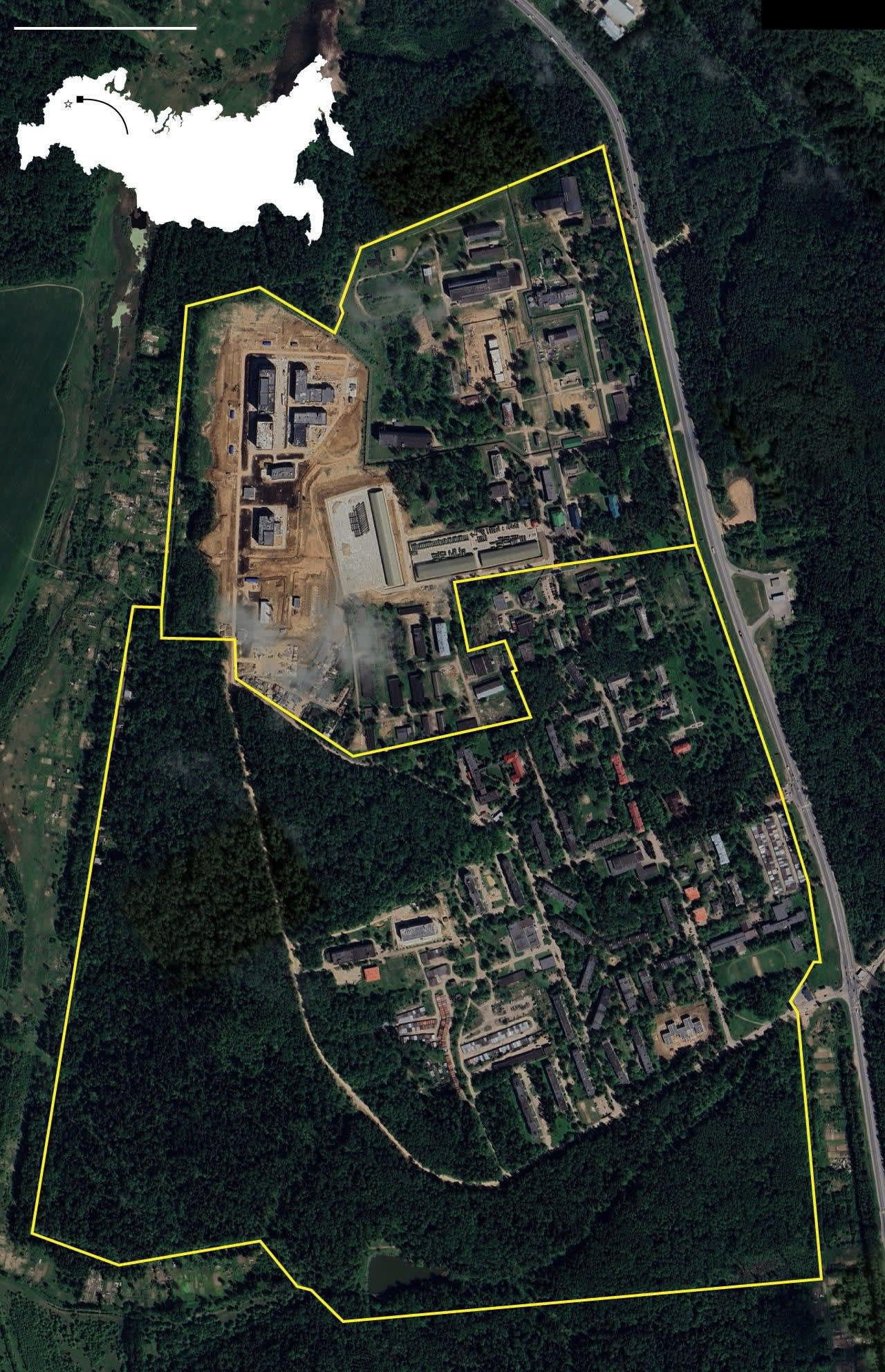 Satellite imagery of a Russian military site believed to have a historical bioweapons role.
